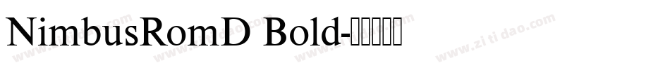 NimbusRomD Bold字体转换